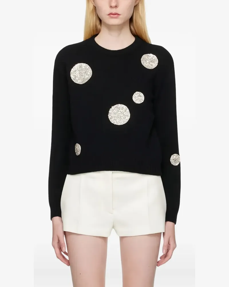 Valentino Garavani Verzierter Wollpullover - Schwarz Schwarz