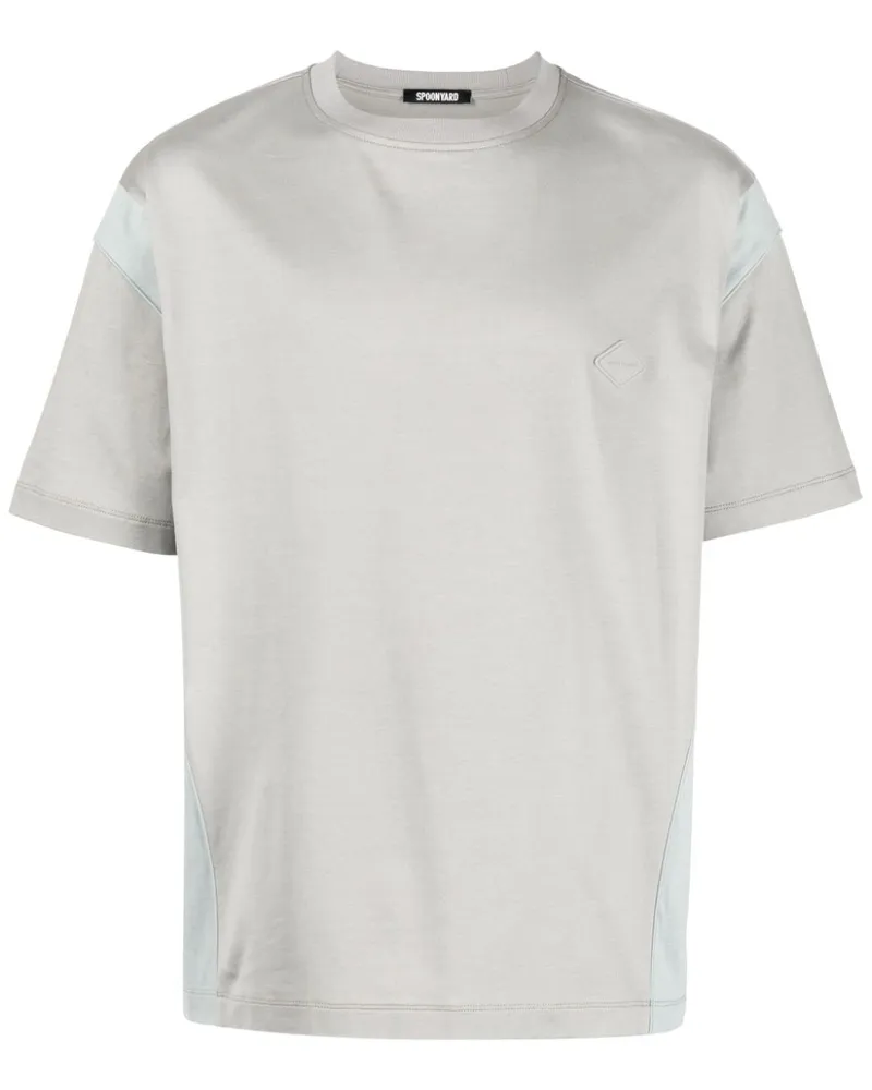 Spoonyard T-Shirt mit Kontrasteinsatz - Grau Grau