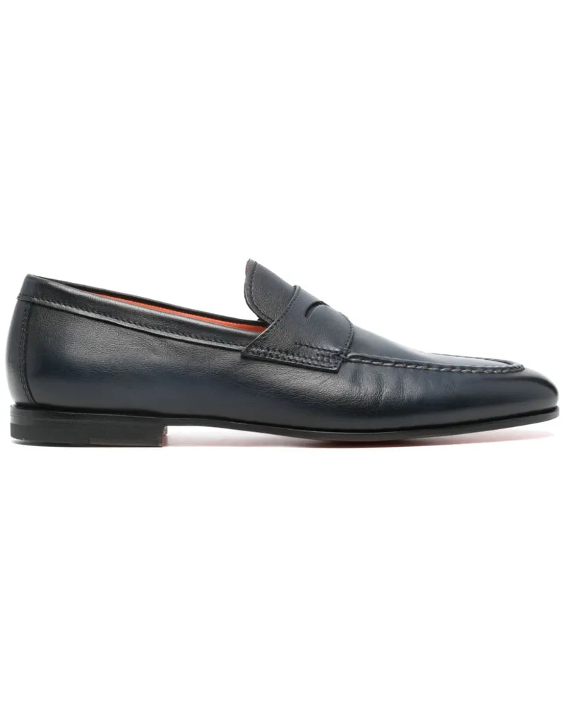 Santoni Penny-Loafer aus Leder - Blau Blau