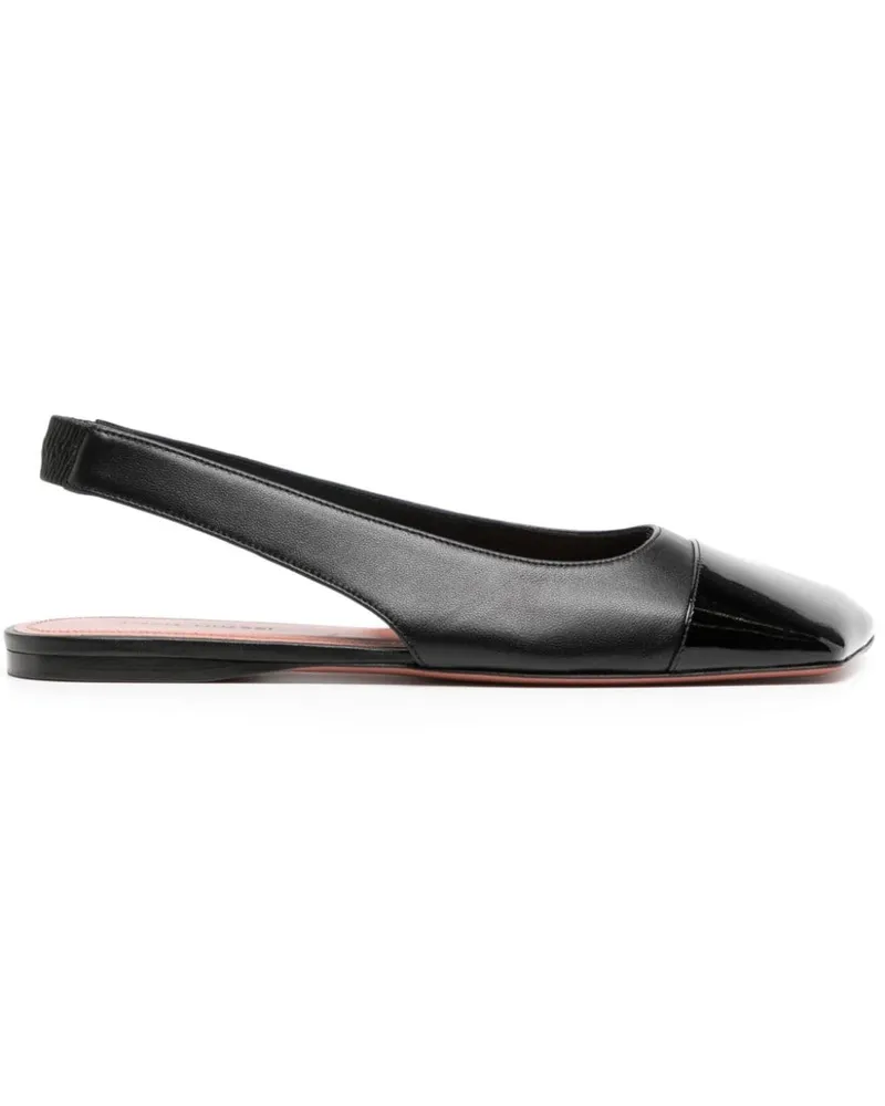 Amina Muaddi Ane Slingback-Ballerinas Schwarz