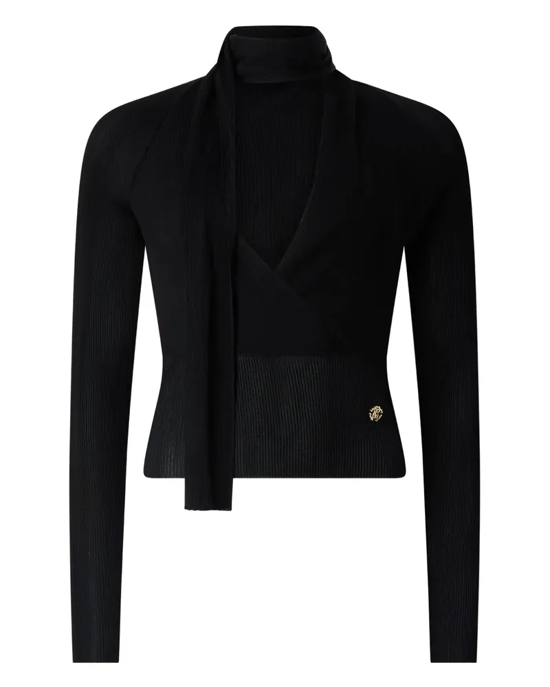 Roberto Cavalli Gewickelter Pullover - Schwarz Schwarz