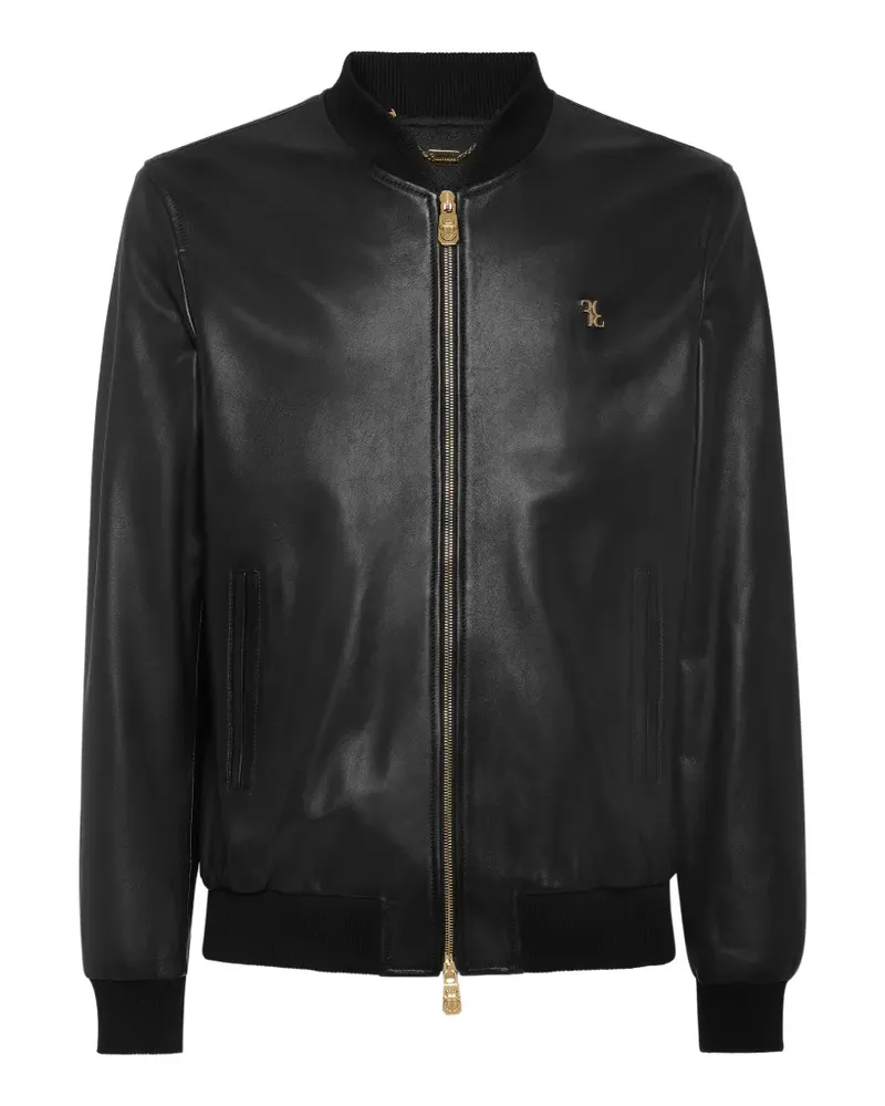 Billionaire Bomberjacke aus Leder - Schwarz Schwarz
