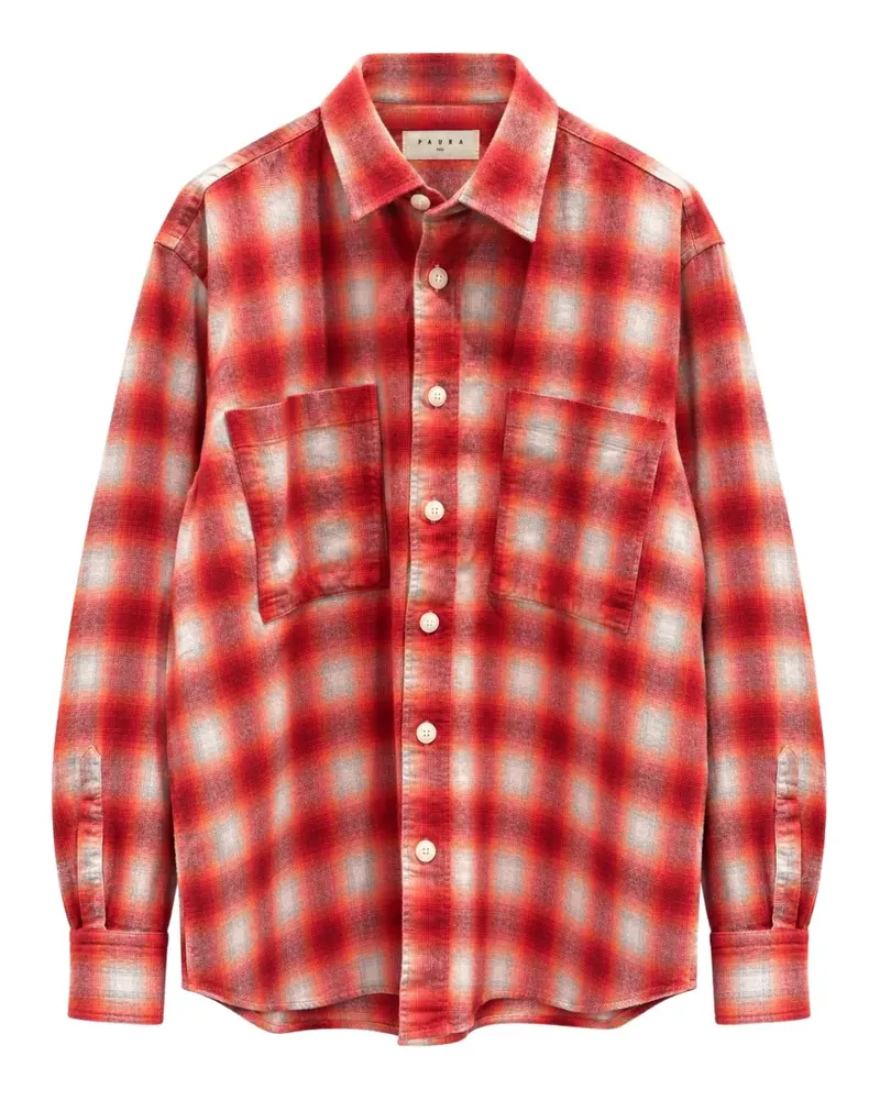 PAURA checked flannel shirt - Rot Rot