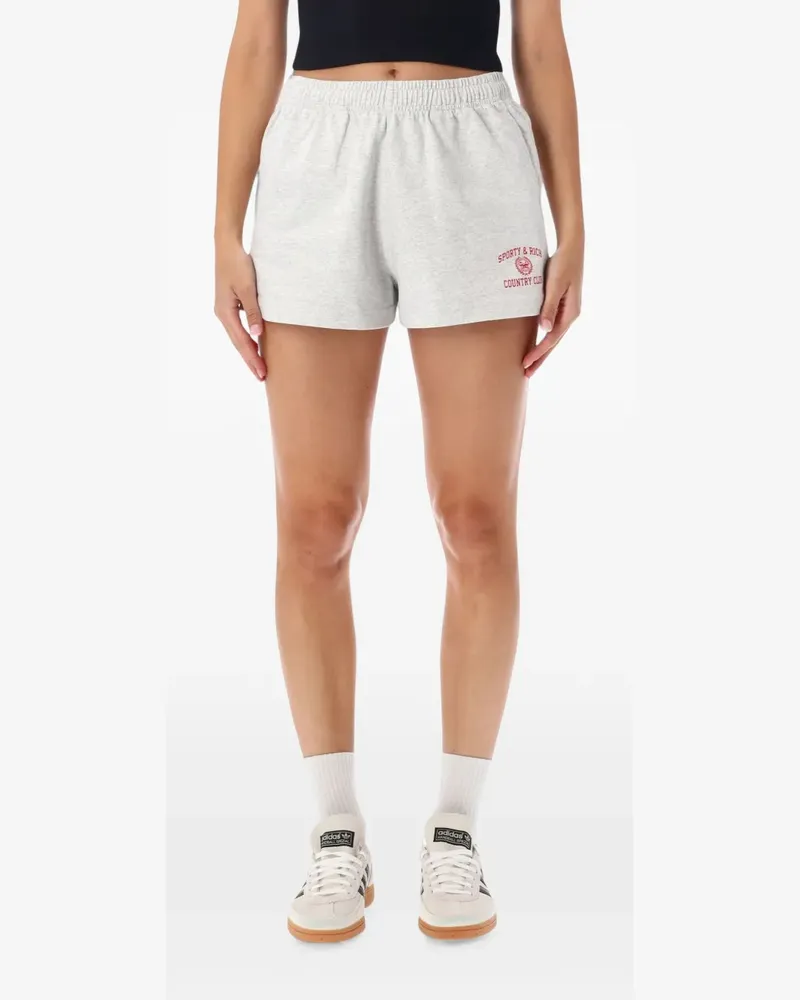 SPORTY & RICH Shorts mit elastischem Bund - Grau Grau