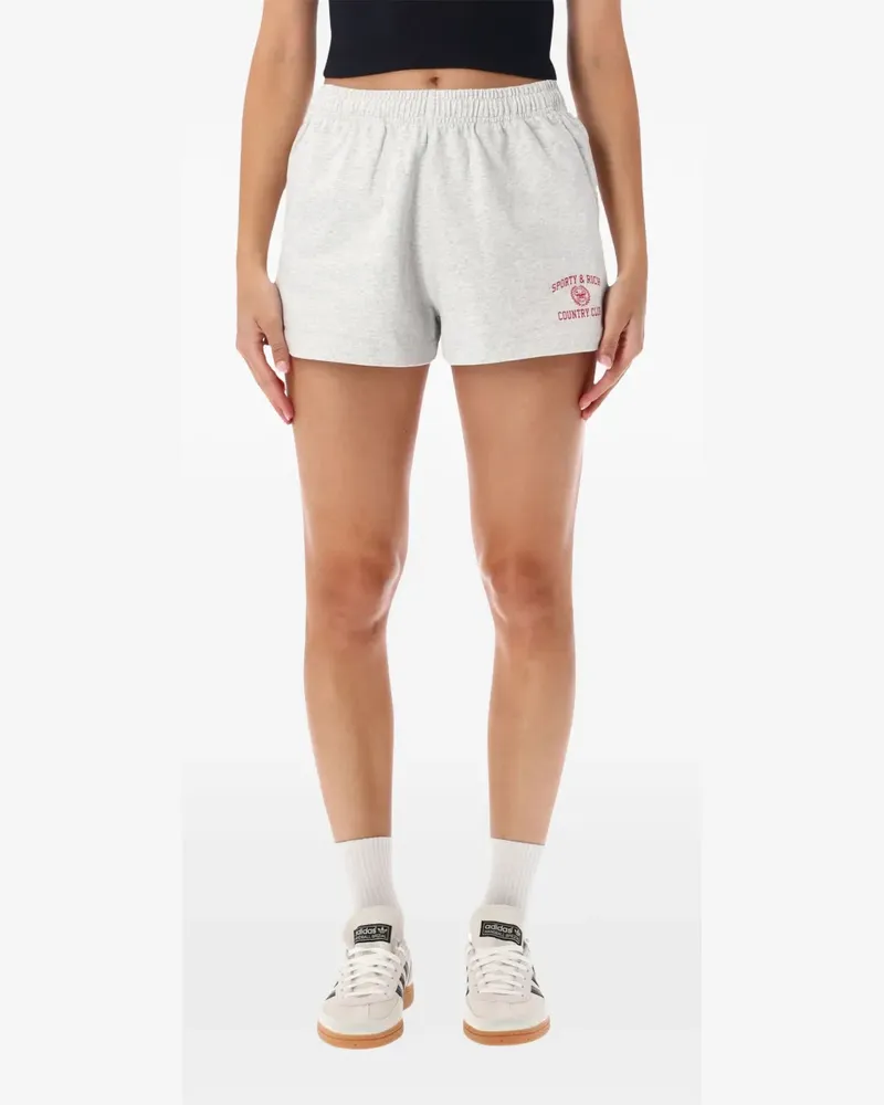 SPORTY & RICH Shorts mit elastischem Bund - Grau Grau