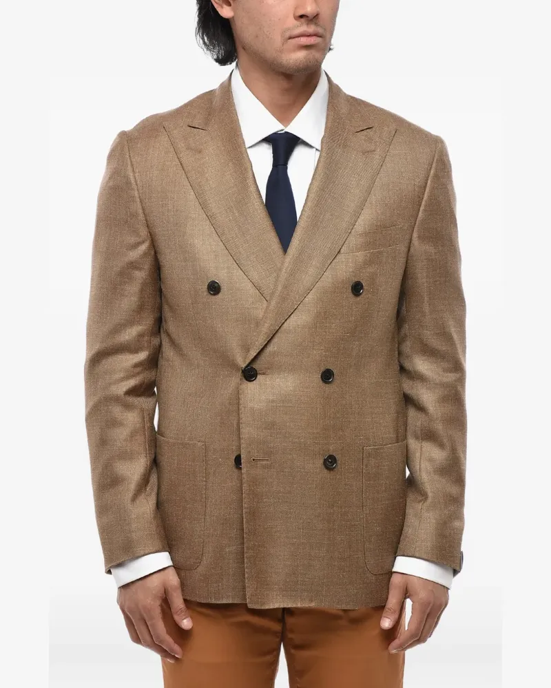 Corneliani Gate double-breasted blazer - Braun Braun