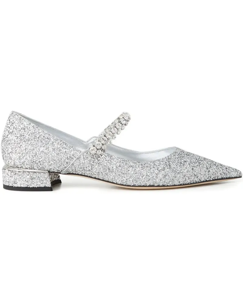 Jimmy Choo Spitze Bing Pumps mit Kristallen 25mm - Silber Silber