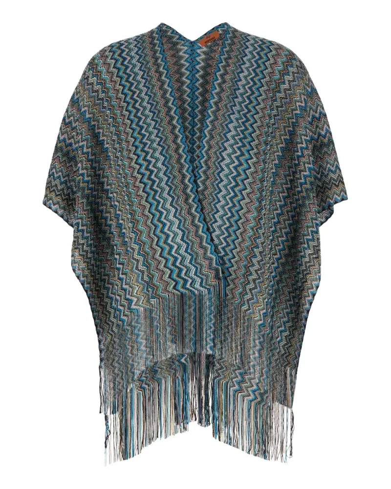 Missoni chevron fringe knitwear - Blau Blau