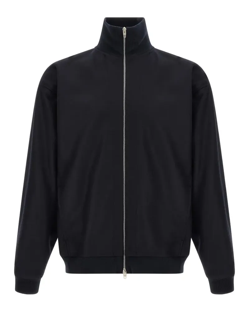Jil Sander funnel-neck wool jacket - Blau Blau