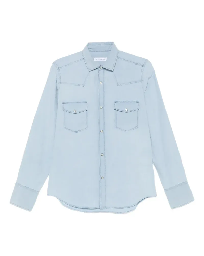 Manuel Ritz Hemd mit Brusttaschen - Blau Blau