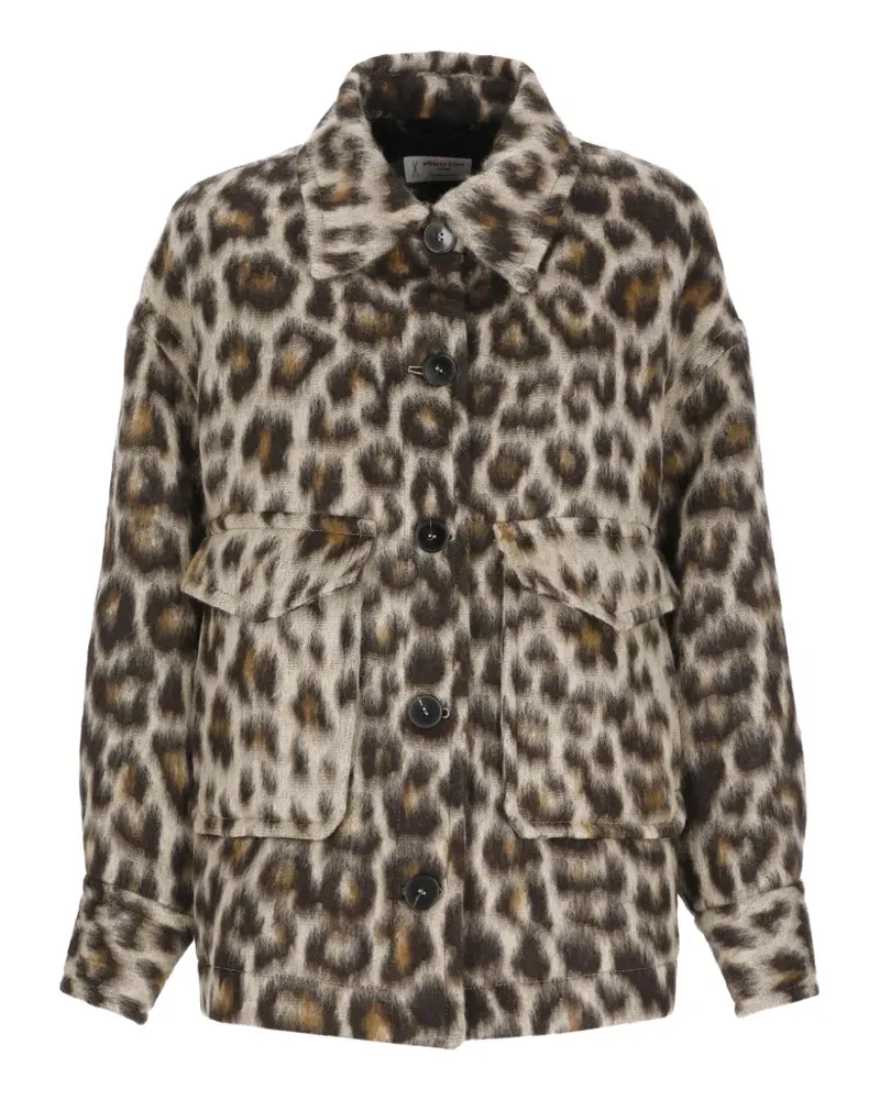 Alberto Biani Jacke mit Leopardenprint - Braun Braun