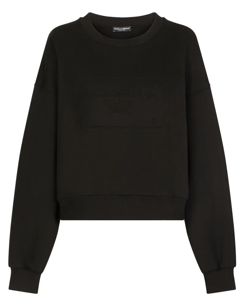 Dolce & Gabbana Sweatshirt mit Logo-Prägung - Schwarz Schwarz
