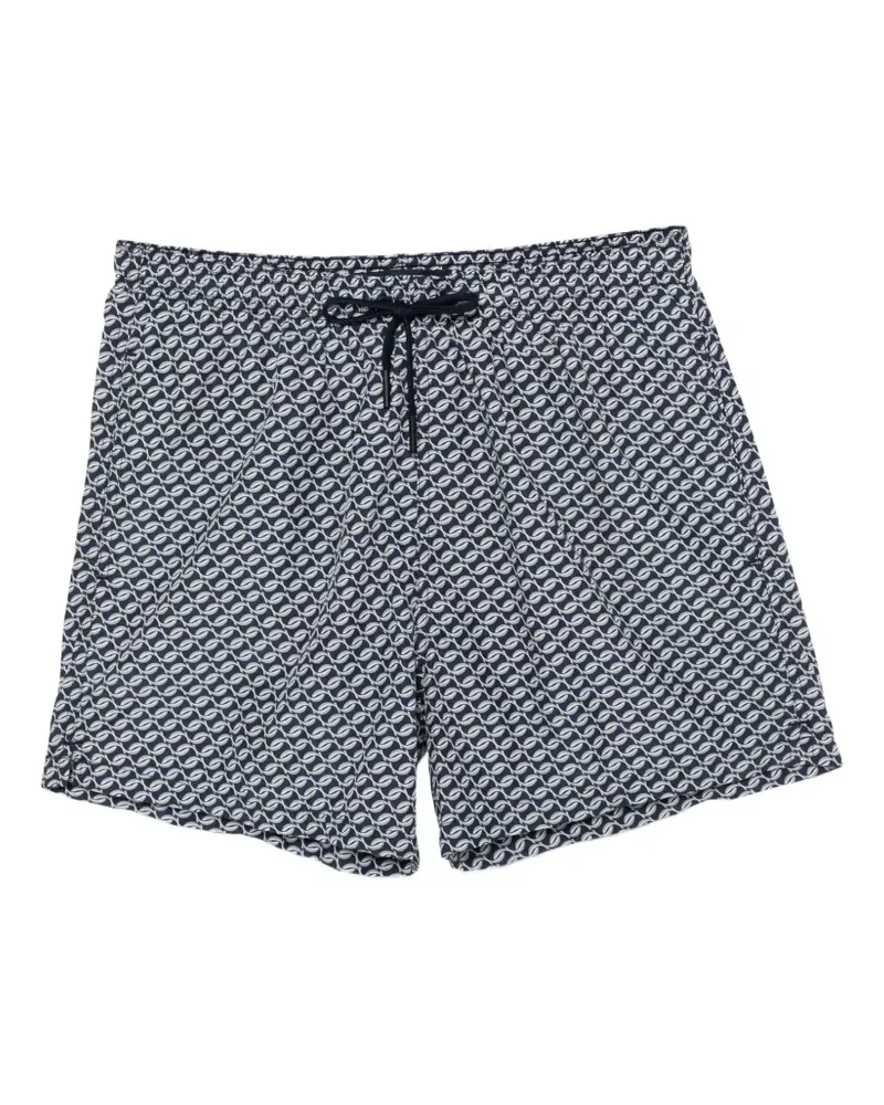 Tagliatore Badeshorts mit geometrischem Print - Blau Blau