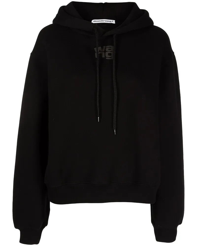 Alexander Wang Kapuzenpullover mit Logo - Schwarz Schwarz