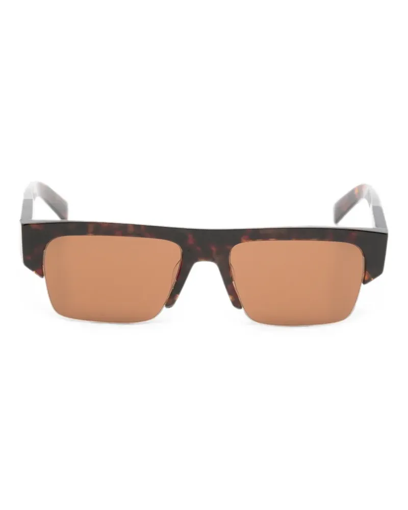 Prada Eckige Sonnenbrille in Schildpattoptik - Braun Braun