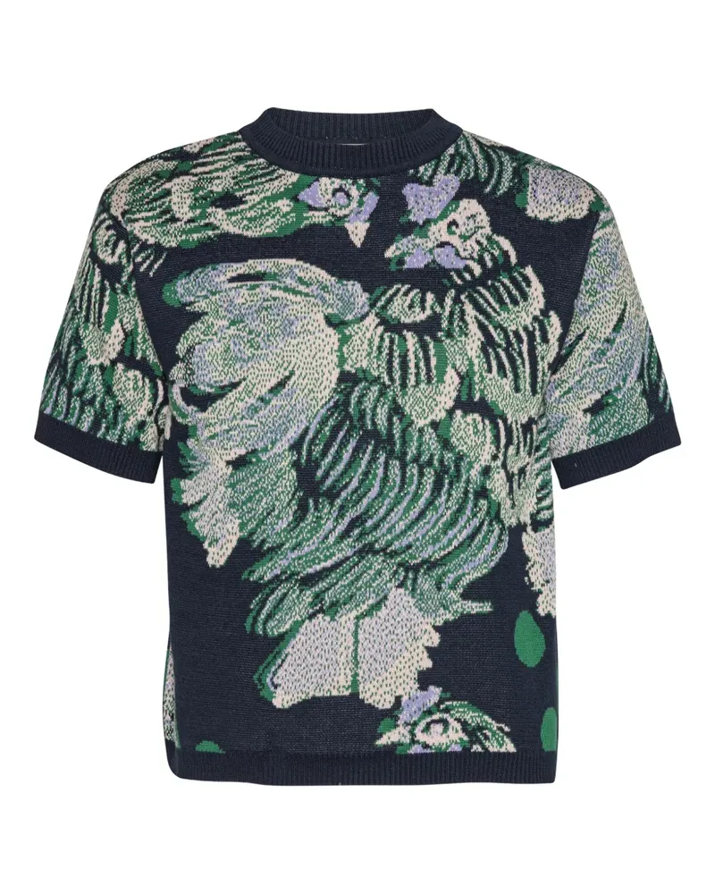 Henrik Vibskov chicken-motif short-sleeve T-shirt - Blau Blau