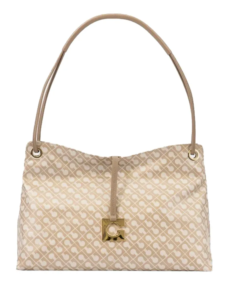 Gherardini medium patterned shoulder bag - Nude Nude
