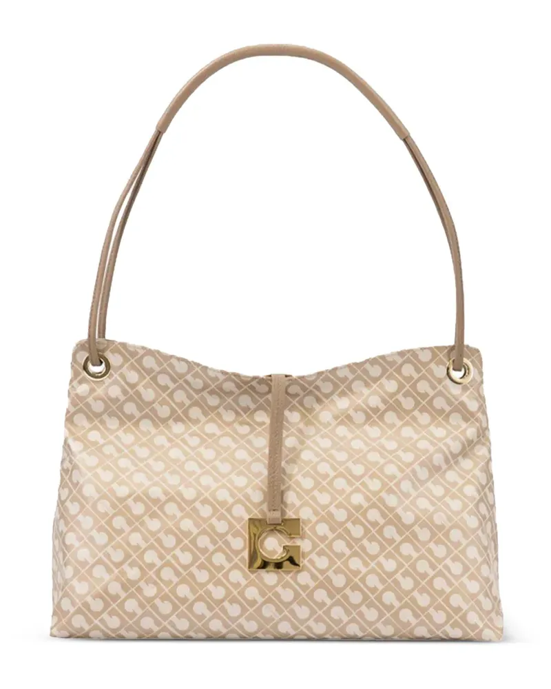Gherardini medium patterned shoulder bag - Nude Nude