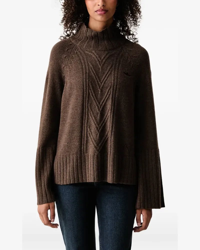 Aeronautica Militare high-neck sweater - Braun Braun