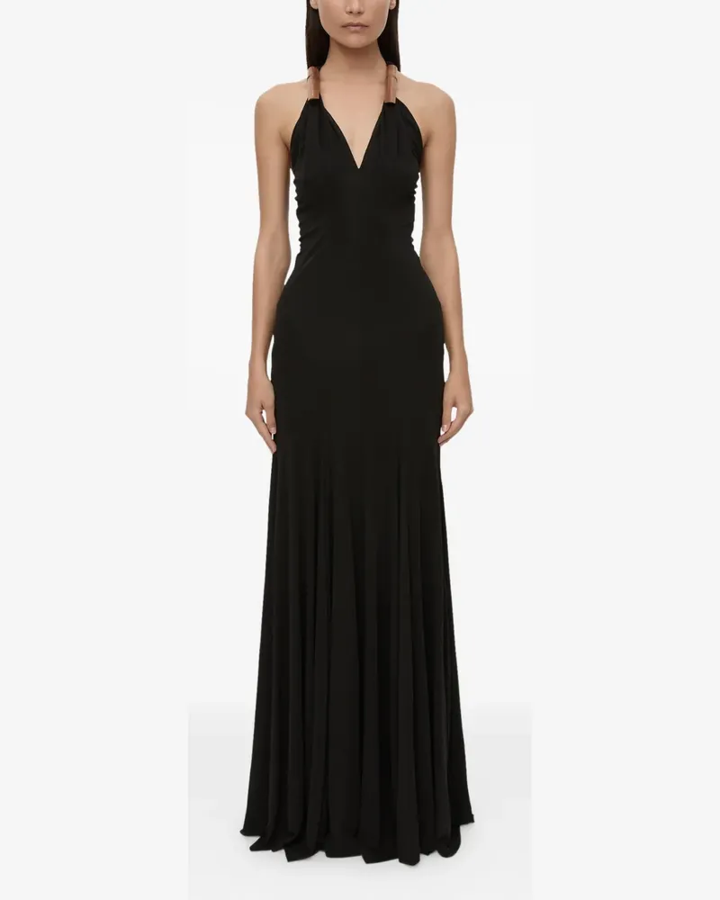 Christopher Esber Chime Cocoon Kleid mit V-Ausschnitt - Schwarz Schwarz