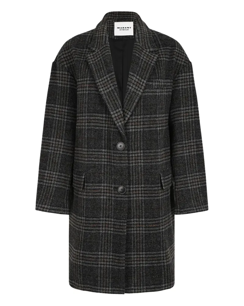 Isabel Marant Karierter Wollmantel - Grau Grau