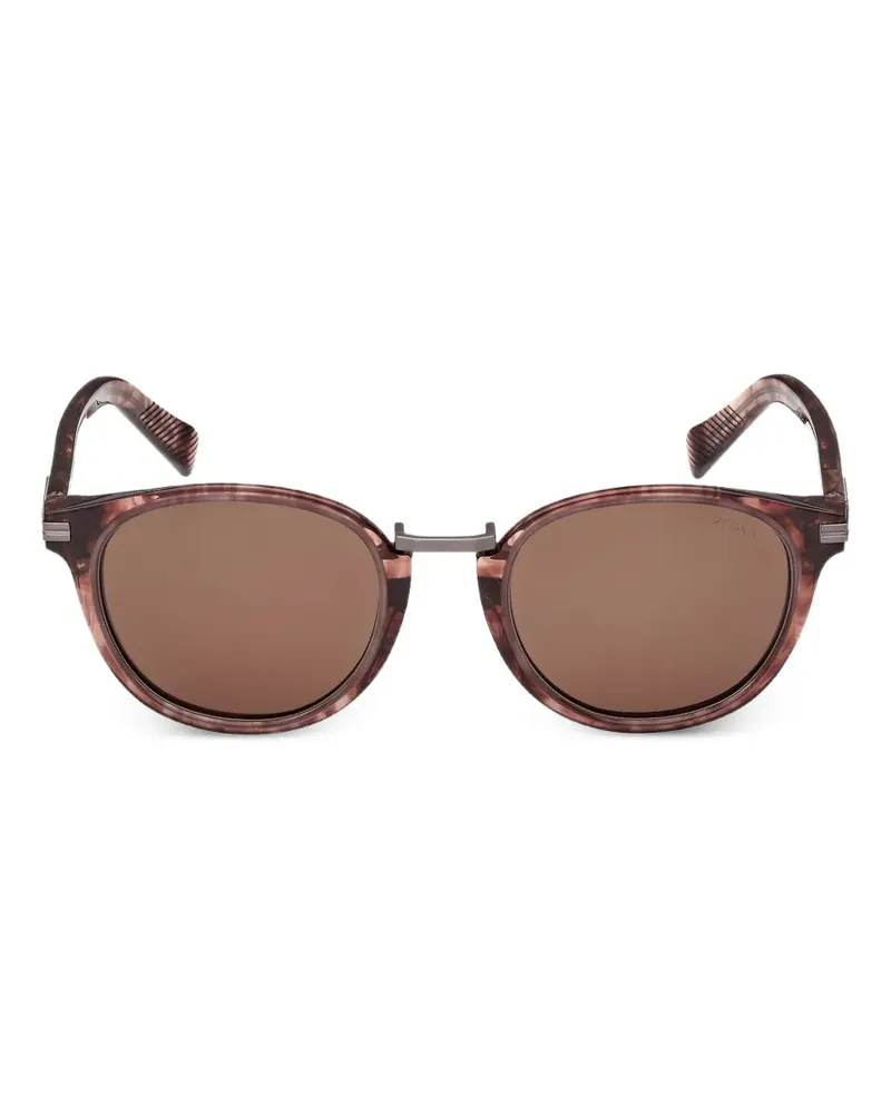 Ermenegildo Zegna round-frame sunglasses - Braun Braun