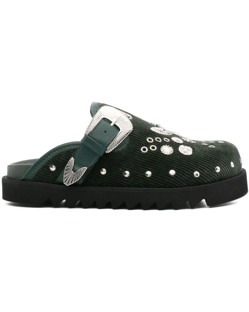Toga Slipper mit Ösen - Grün Grün