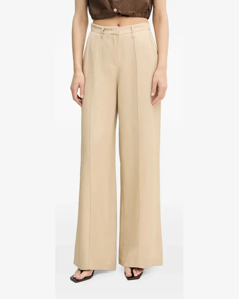Gaudi pin-tucked wide-leg trousers - Nude Nude