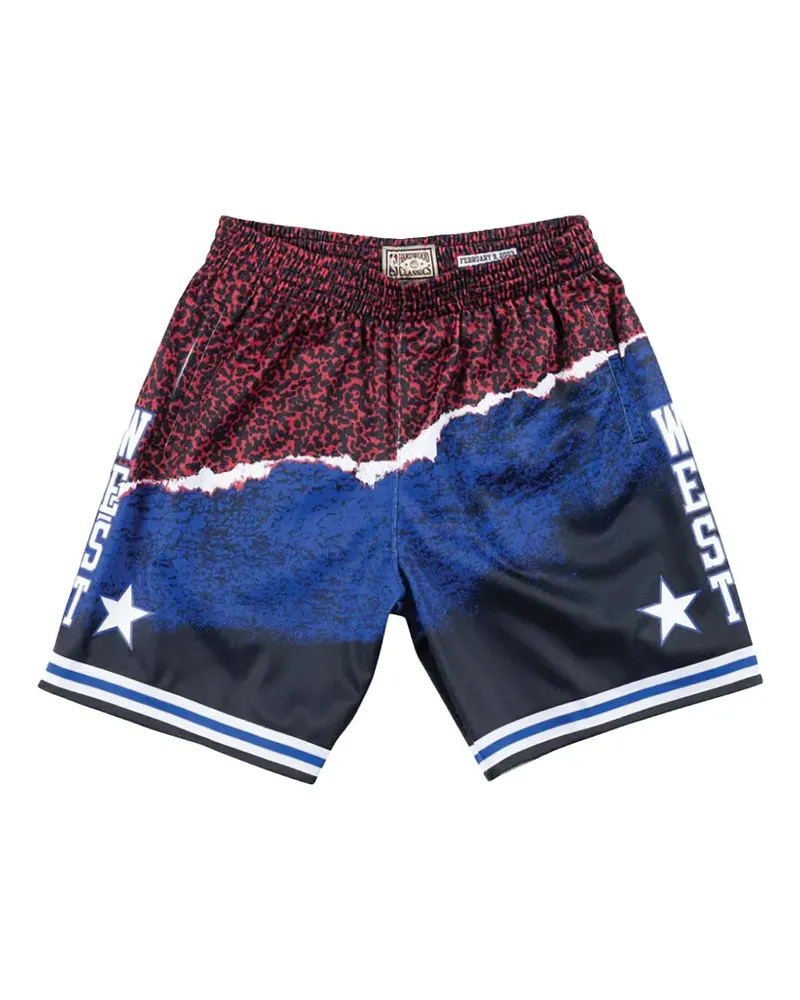 Mitchell & Ness Sublimated Swingman Shorts - Schwarz Schwarz