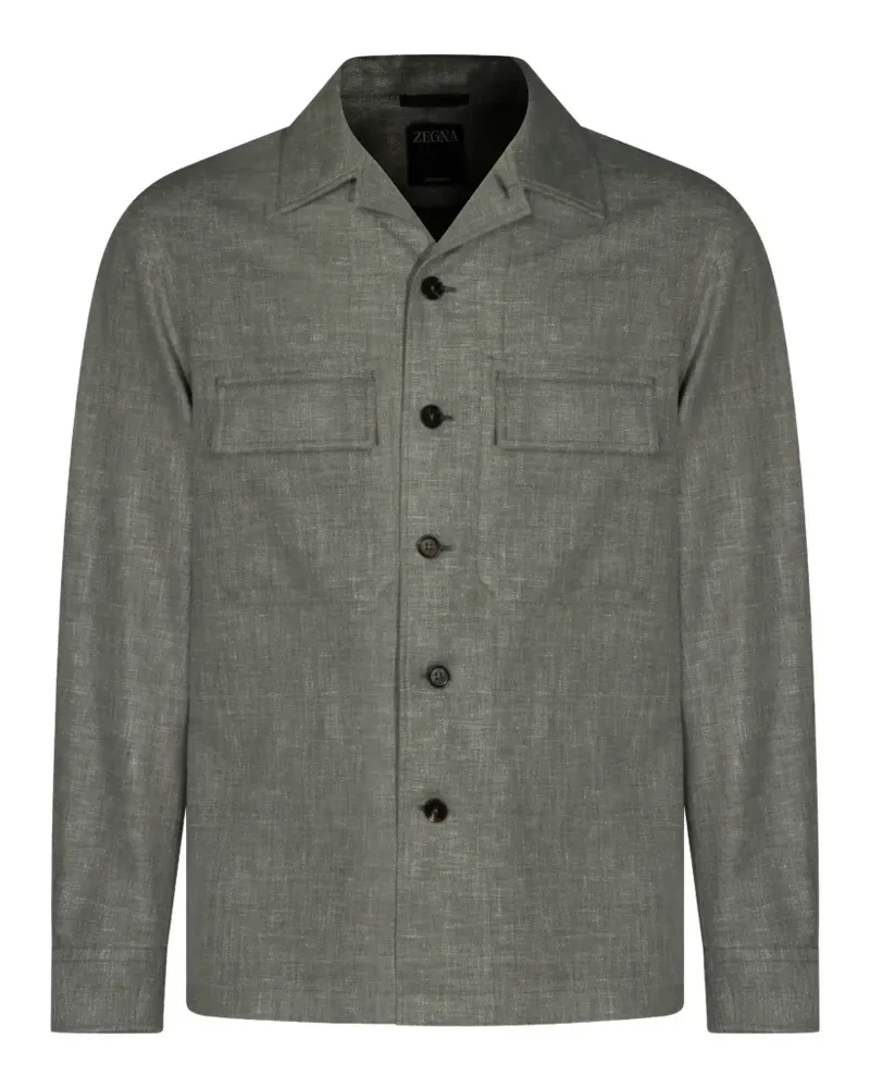 Ermenegildo Zegna chest-pocket shirt jacket - Grün Grün