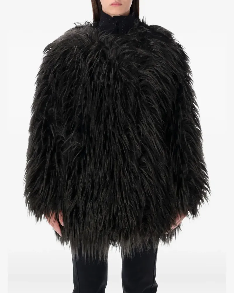 GOLDBERGH single-breasted faux-fur coat - Schwarz Schwarz