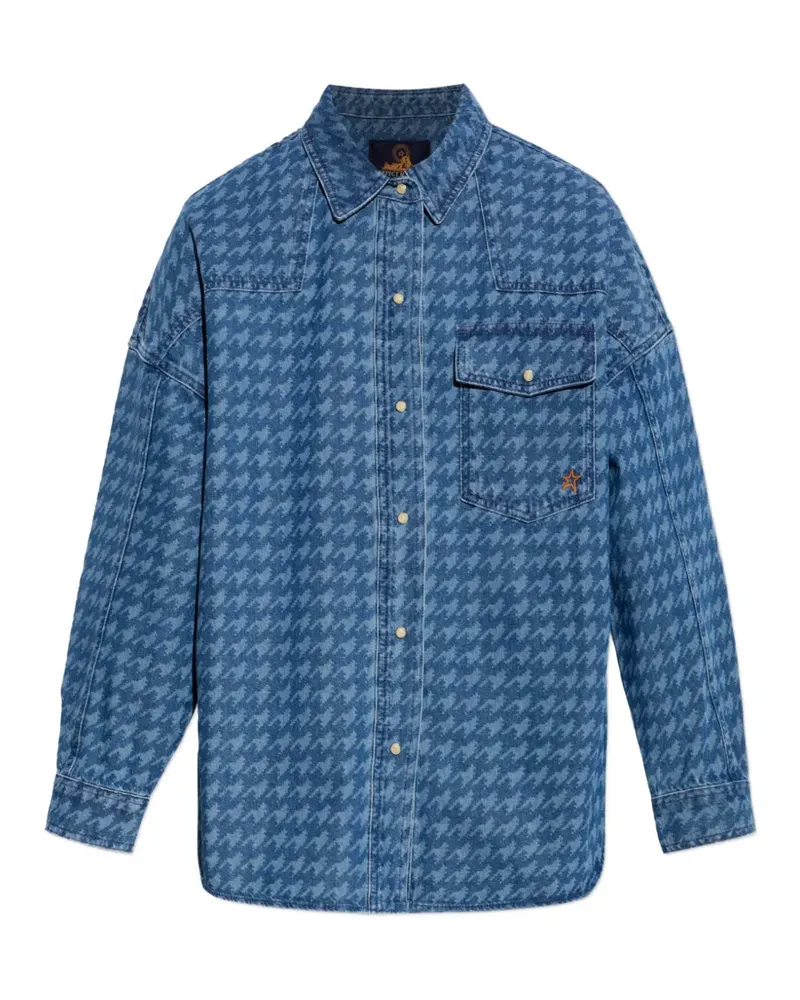Perfect Moment houndstooth-pattern denim shirt - Blau Blau