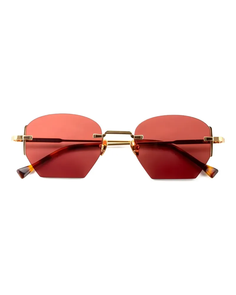 Kyme Ezra Sonnenbrille mit geometrischem Gestell - Gold Gold