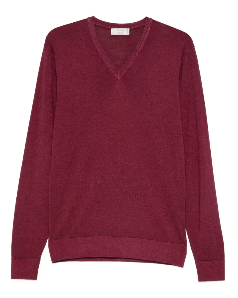 Ferrante Pullover mit V-Ausschnitt - Rot Rot