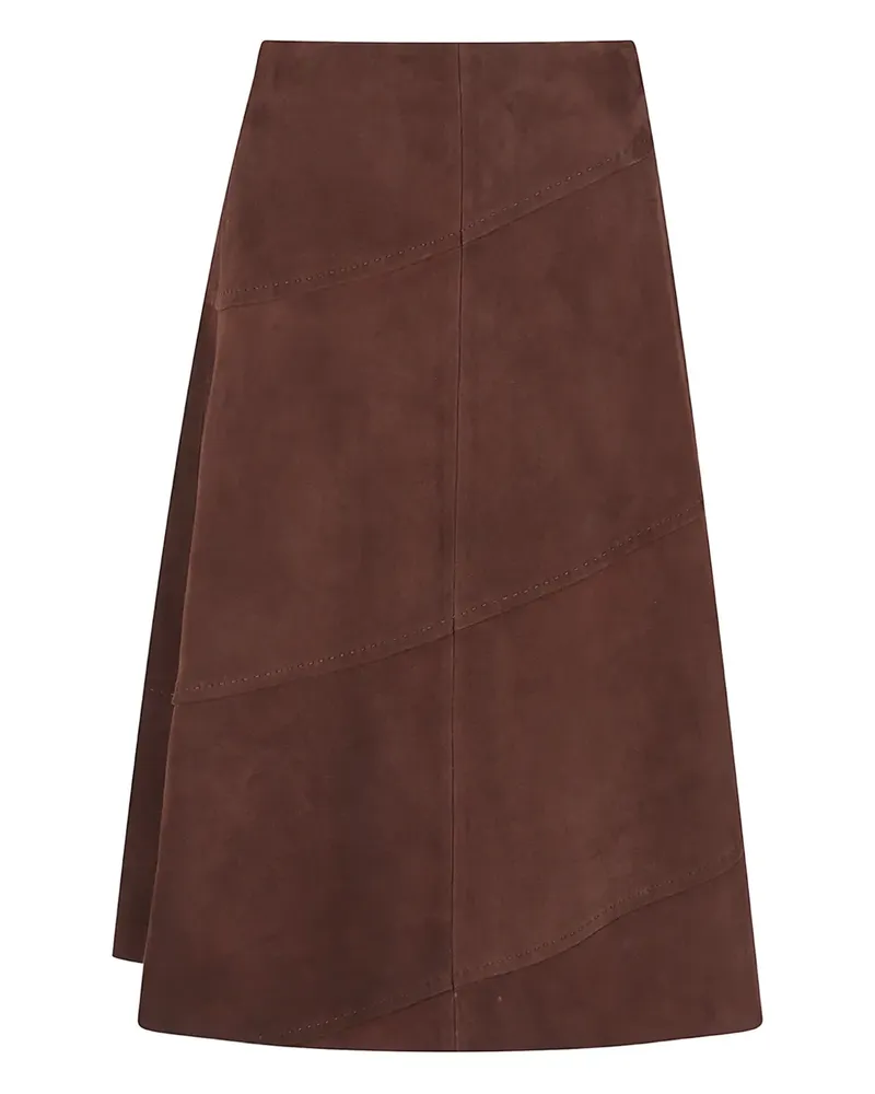 Alice + Olivia Sosie Rock aus Wildleder - Braun Braun