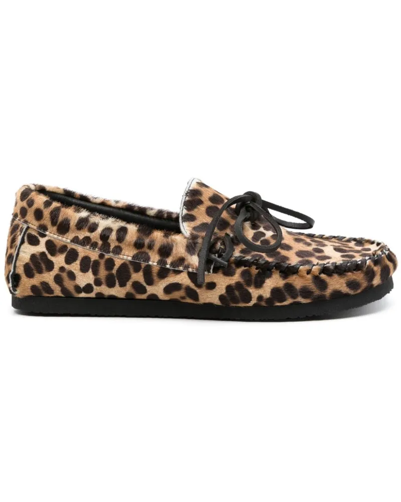 Isabel Marant Fitza Loafer mit Leoparden-Print - Braun Braun