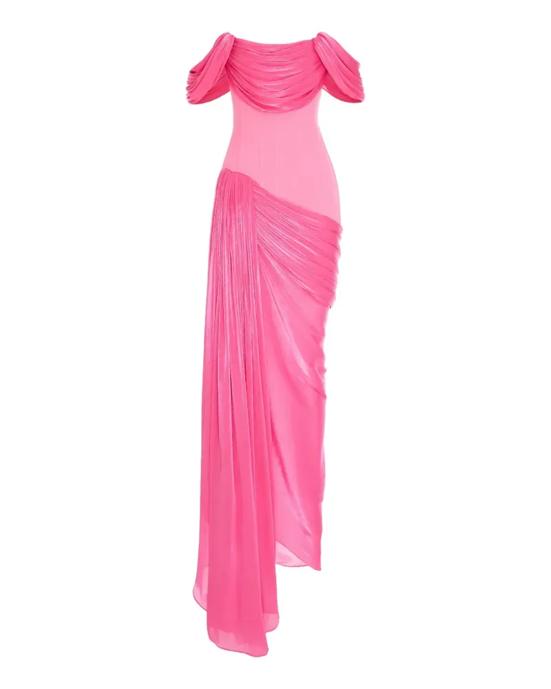 V:PM ATELIER Fatima draped maxi dress - Rosa Rosa