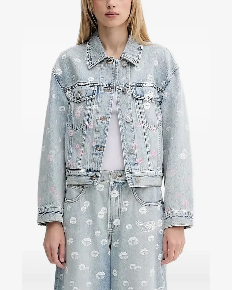 Miss Sixty Jeansjacke mit Knopfverschluss - Blau Blau