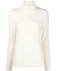 Fabiana Filippi Rollkragenpullover mit Pailletten Nude