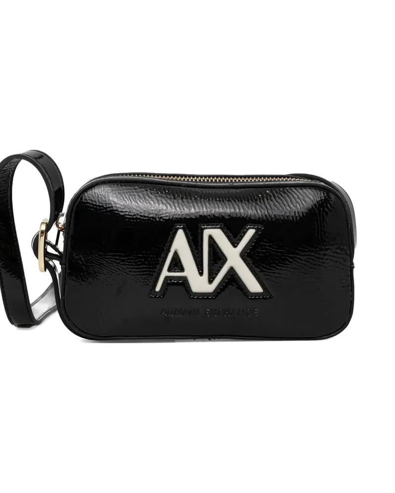 Armani Exchange logo-applique cross body bag - Schwarz Schwarz
