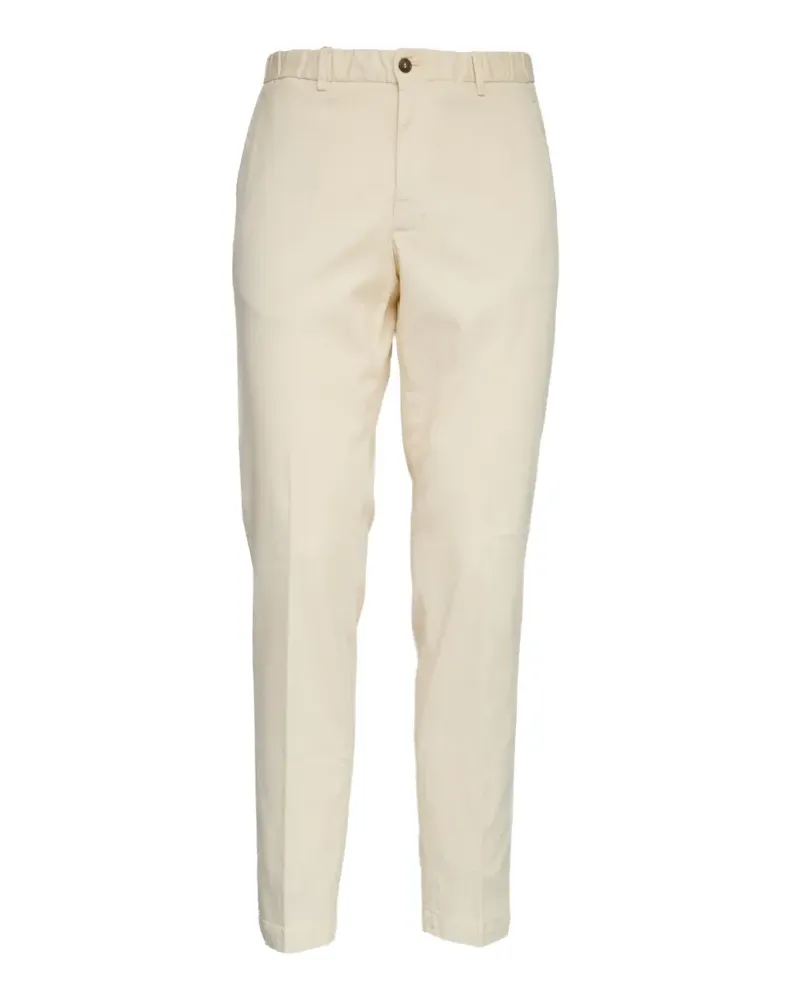Briglia 1949 elasticated-waist oxford cotton trousers - Nude Nude