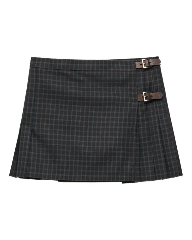 Prada Karierter Minirock - Grau Grau