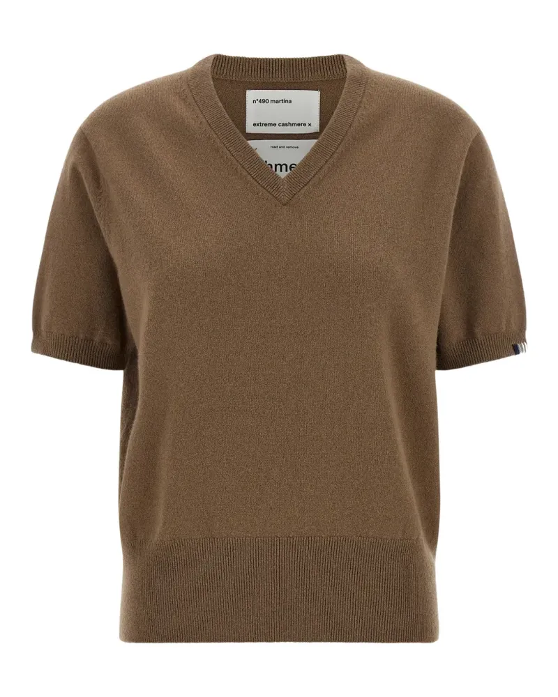 extreme cashmere N°490 Martina short-sleeve sweater - Braun Braun