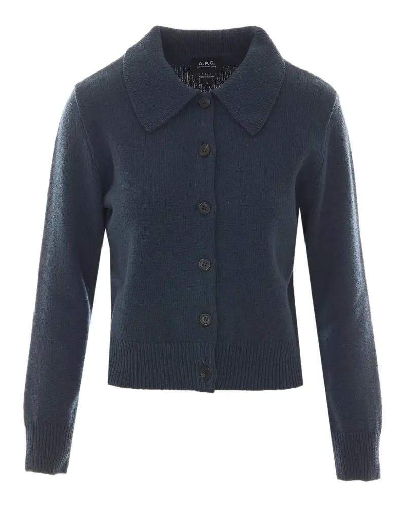 A.P.C. Geknöpfter Cardigan - Blau Blau