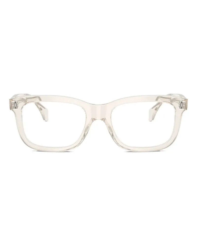 Moncler Transparente Brille mit eckigem Gestell - Nude Nude