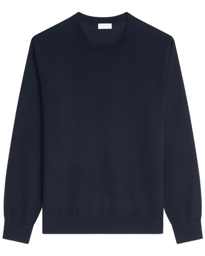 Dries van Noten Pullover aus Merinowolle - Blau Blau