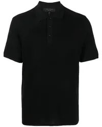 Rag & Bone Gestricktes Poloshirt Schwarz