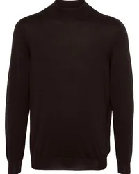 Kiton Pullover mit Stehkragen Braun