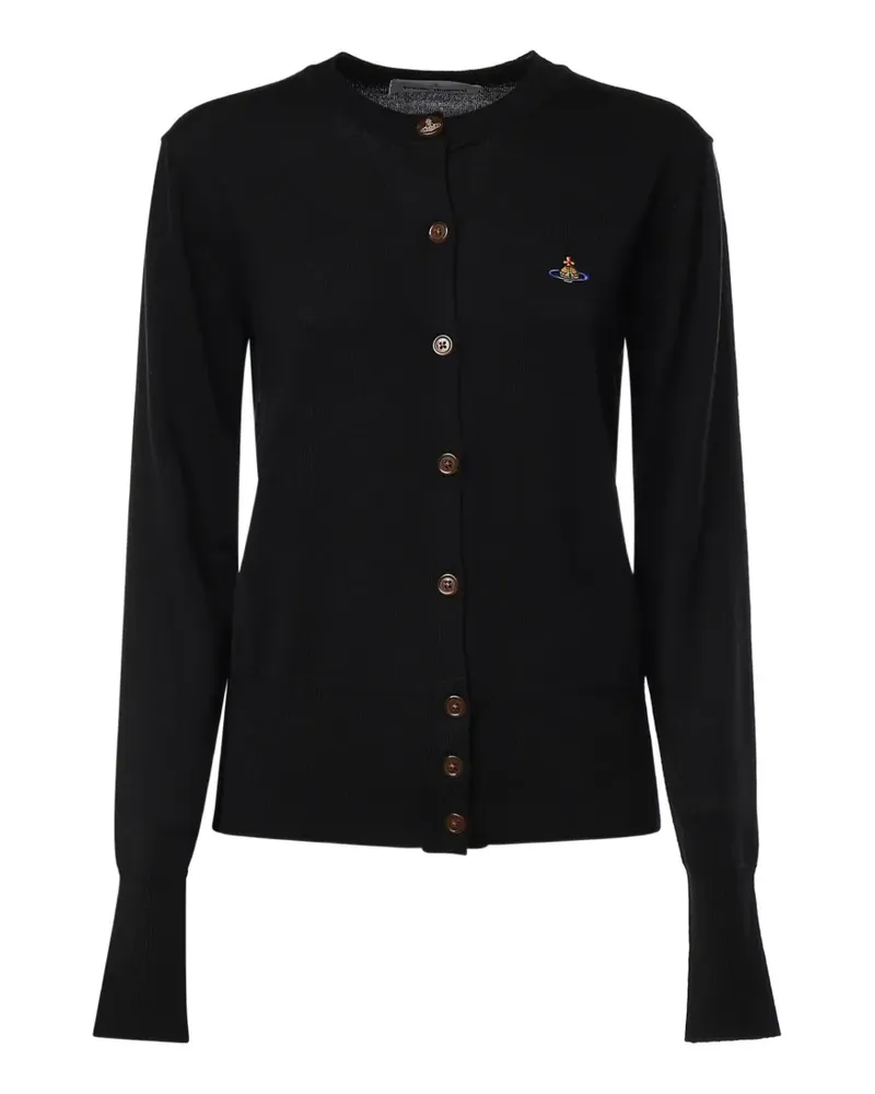 Vivienne Westwood Geknöpfter Cardigan mit Orb-Stickerei - Schwarz Schwarz