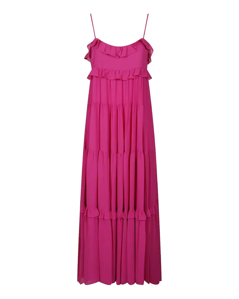 Michael Kors Midikleid mit Rüschen - Rosa Rosa